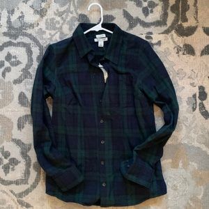 Scotch Plaid slightly fitted LL Bean Women’s flannel shirt